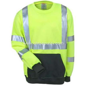 Men's Lime Green High-Visibility Work Sweatshirt